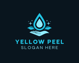 Natural Water Droplet logo design