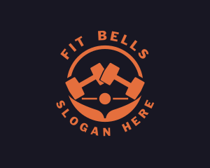 Crossfit Gym Dumbbells logo design