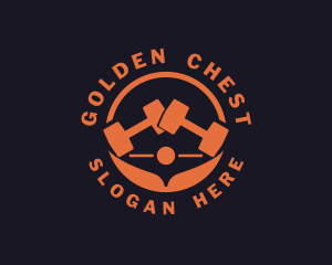 Crossfit Gym Dumbbells logo design