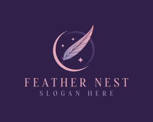 Author Feather Quill logo design