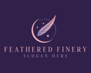 Author Feather Quill logo design