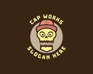 Gamer Skull Cap logo design