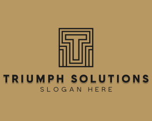 Premium Hotel Club Letter T logo design