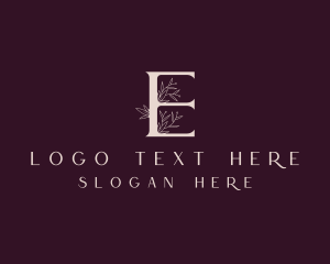 Stylish Leaf Letter E logo