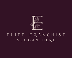 Stylish Leaf Letter E logo design