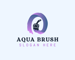 Swoosh Paint Brush logo design