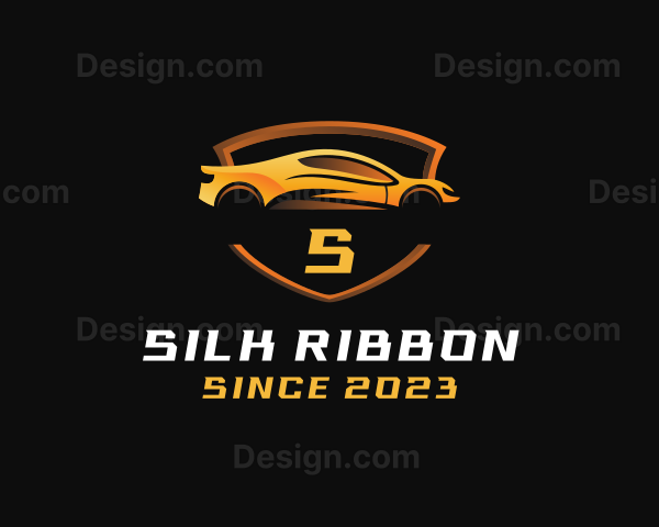 Sports Car Vehicle Shield Logo