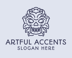 Decorative Tribal Skull Art logo