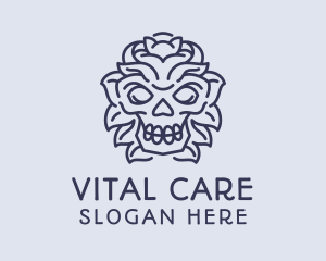 Decorative Tribal Skull Art logo
