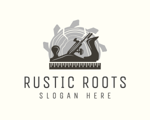 Rustic Planer Carpenter logo design