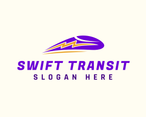 Thunderbolt Train Transit logo design