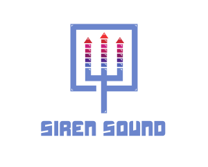 Sound Equalizer Trident logo design