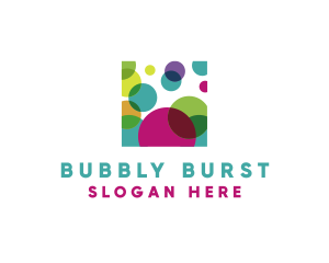 Colorful Bubble Paint logo design