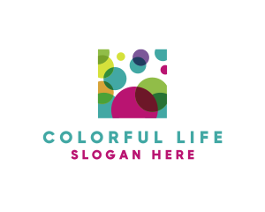 Colorful Bubble Paint logo design