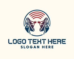 Satellite Dish Telecommunication logo