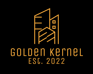 Golden City Building  logo design