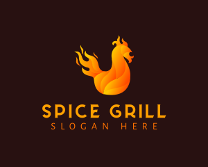 Fire Chicken Grill logo design