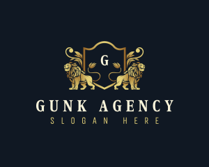 Luxury Lion Crest logo design