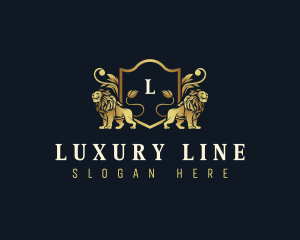 Luxury Lion Crest logo design