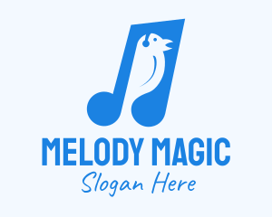 Blue Musical Song Bird logo