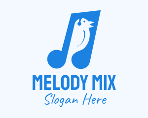 Blue Musical Song Bird logo