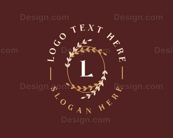 Luxury Leaf Ornament Logo