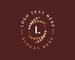 Luxury Leaf Ornament logo