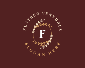 Luxury Leaf Ornament logo design