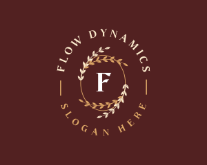 Luxury Leaf Ornament logo design