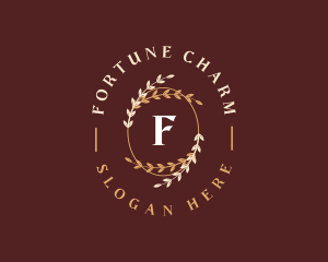 Luxury Leaf Ornament logo design