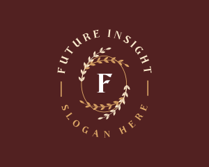 Luxury Leaf Ornament logo design