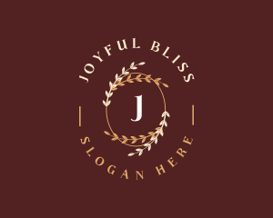 Luxury Leaf Ornament logo design