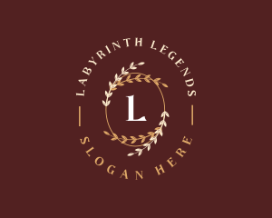 Luxury Leaf Ornament logo design