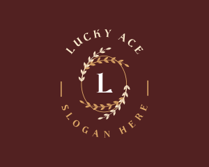 Luxury Leaf Ornament logo design