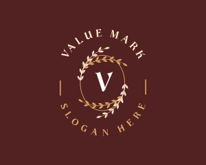 Luxury Leaf Ornament logo design