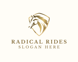 Equine Horse Shield logo design