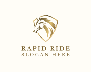 Equine Horse Shield logo design