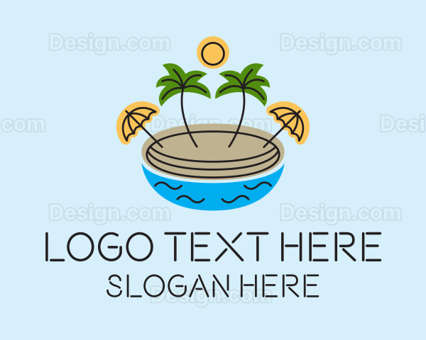 Beach Resort Island Logo