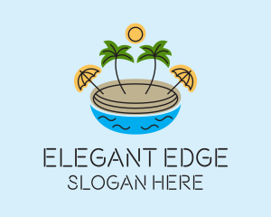 Beach Resort Island  logo design