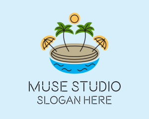 Beach Resort Island  logo design