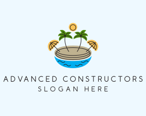 Beach Resort Island  logo design