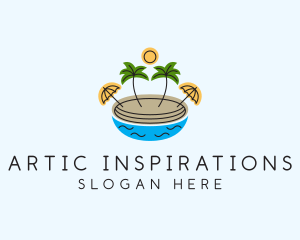 Beach Resort Island  logo design