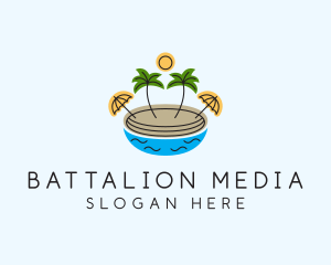 Beach Resort Island  logo design