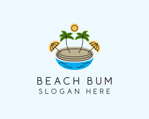 Beach Resort Island  logo design