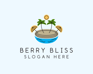 Beach Resort Island  logo design