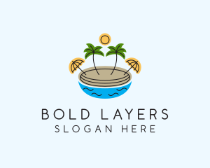 Beach Resort Island  logo design