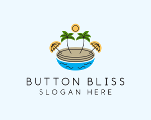 Beach Resort Island  logo design