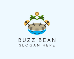 Beach Resort Island  logo design