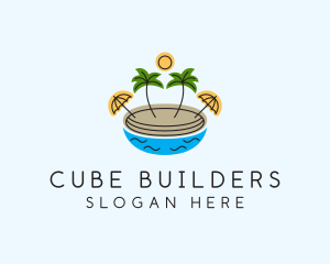 Beach Resort Island  logo design