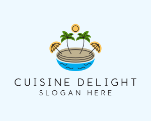 Beach Resort Island  logo design